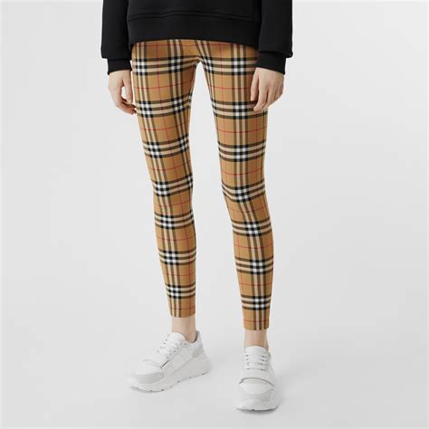 burberry slogan print vintage check tights|Burberry Vintage Check Leggings .